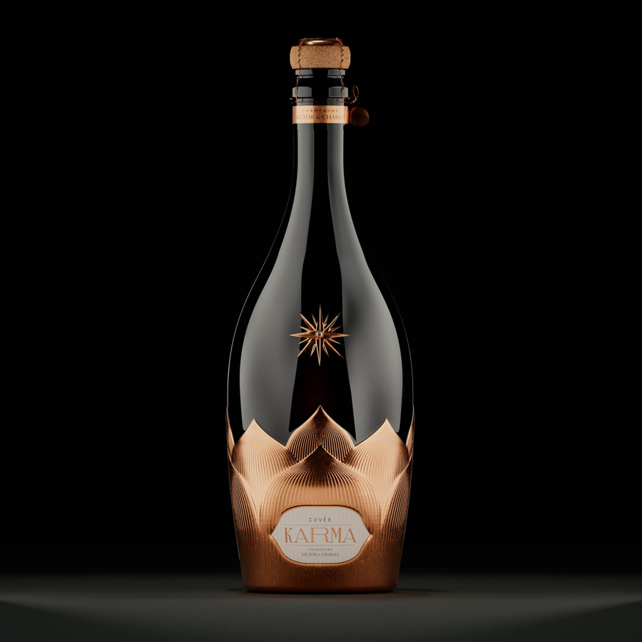 One-of-a-Kind Victor & Charles Karma Champagne with a Diamond