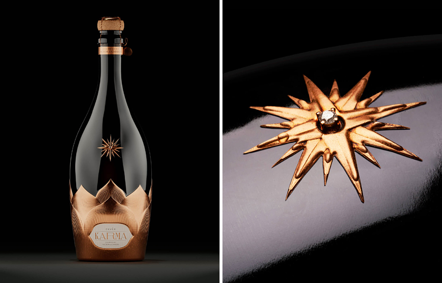 One-of-a-Kind Victor & Charles Karma Champagne with a Diamond