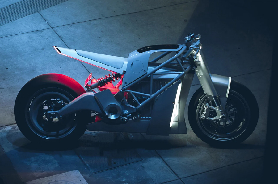 Retro-Futuristic UMC-063 XP Zero Electric Motorcycle