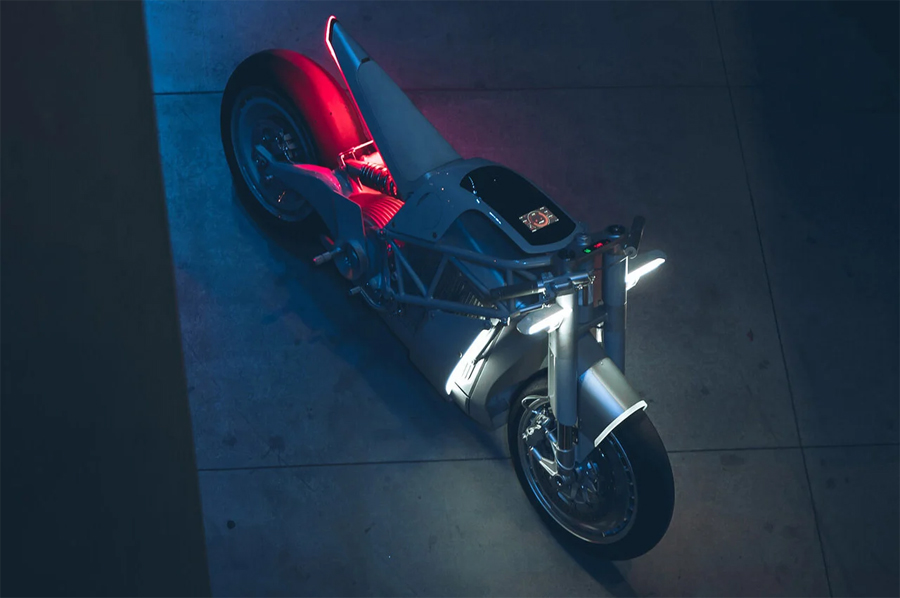 Retro-Futuristic UMC-063 XP Zero Electric Motorcycle