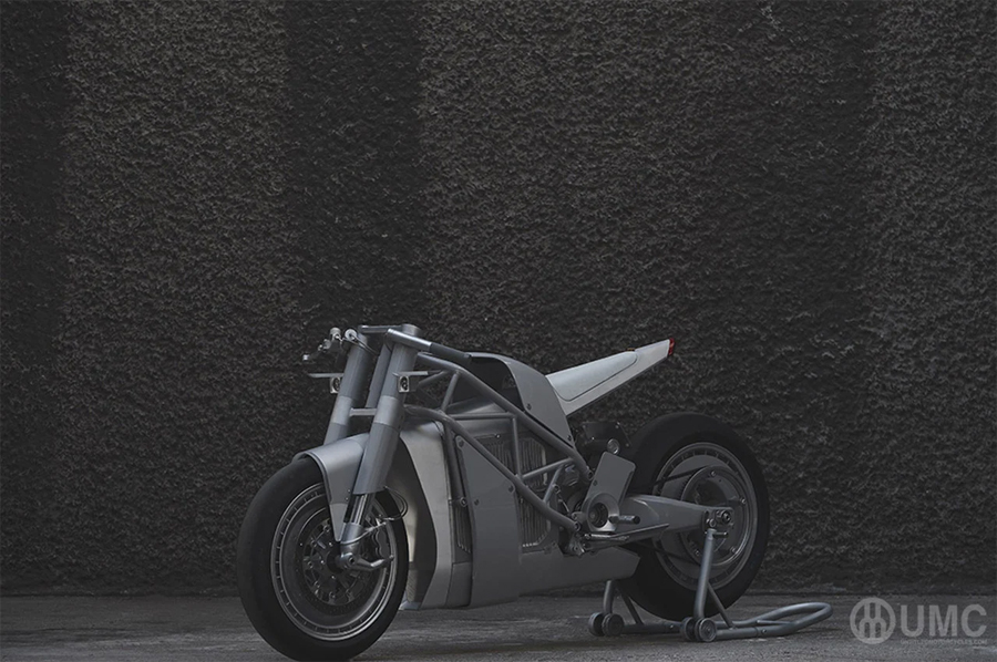 Retro-Futuristic UMC-063 XP Zero Electric Motorcycle