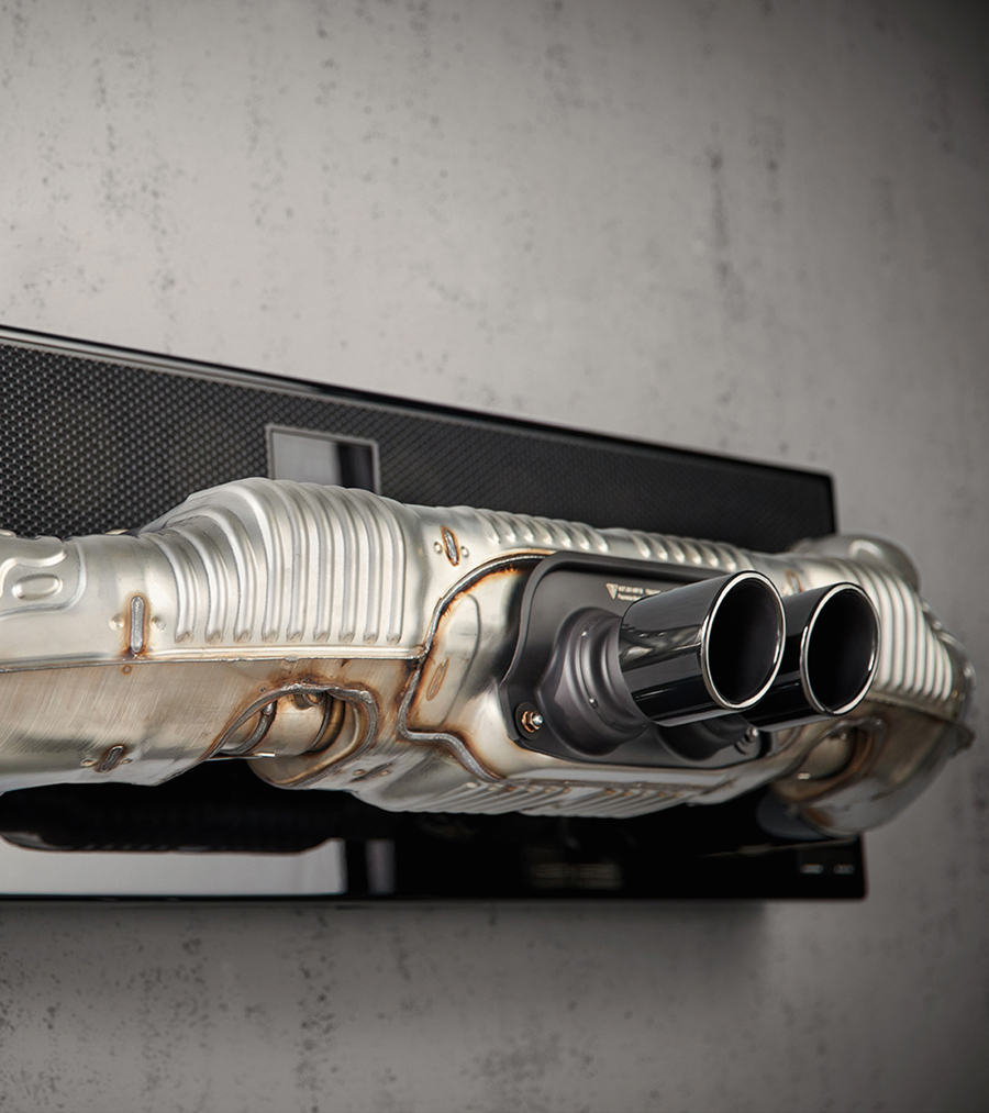 Porsche Design 911 Soundbar 2.0 Pro Made Out of a 911 GT3 Exhaust