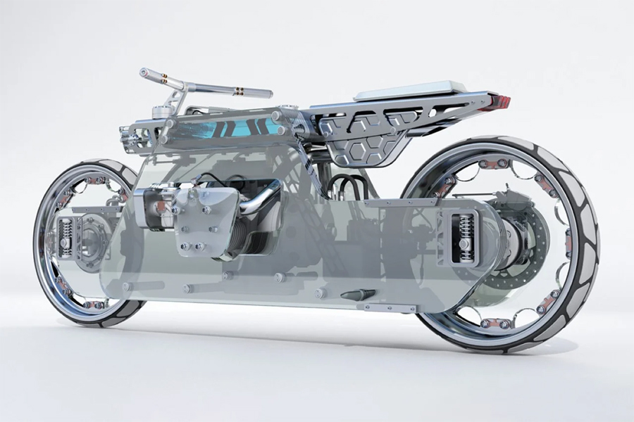 Transparent Motorcycle Nu'Clear Made Of Bulletproof Glass