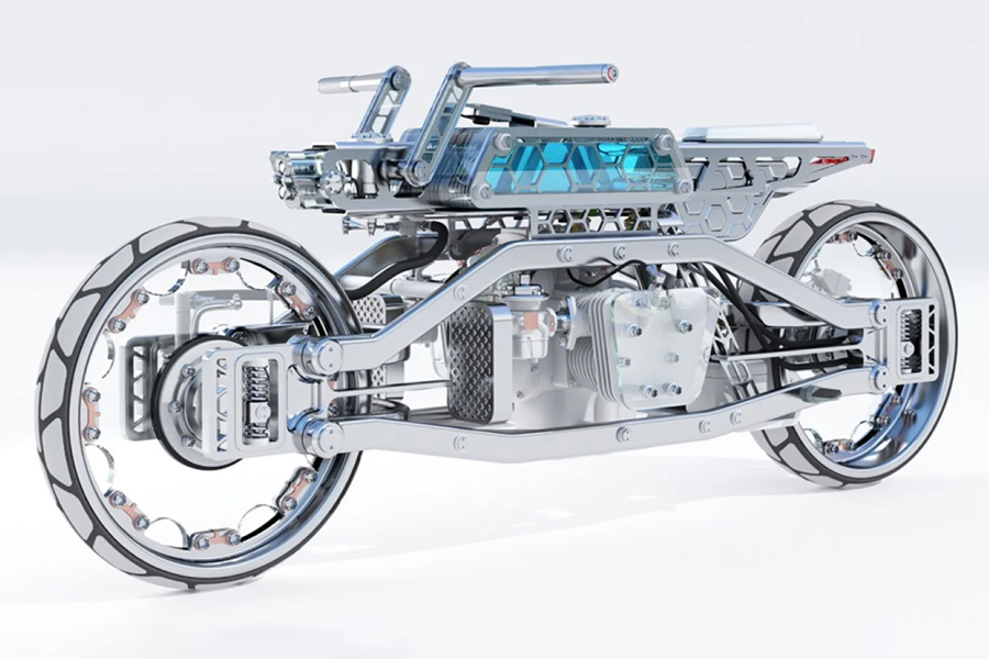 Transparent Motorcycle Nu'Clear Made Of Bulletproof Glass