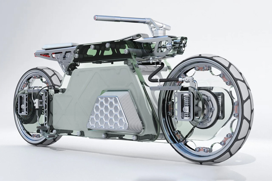 Transparent Motorcycle Nu'Clear Made Of Bulletproof Glass