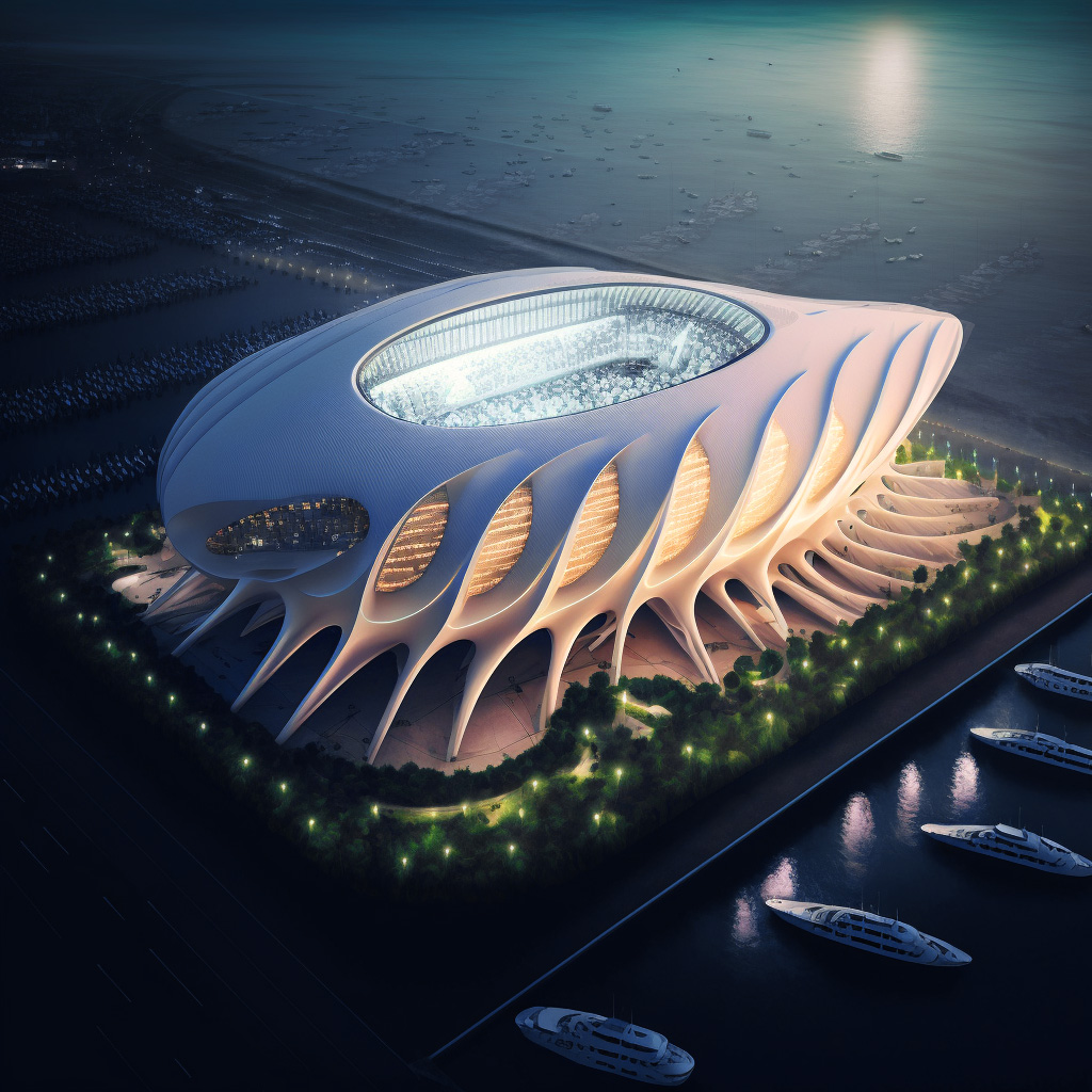 OCEANIUMS - Biomimetic Generation of Floating Stadiums by Vincent Callebaut