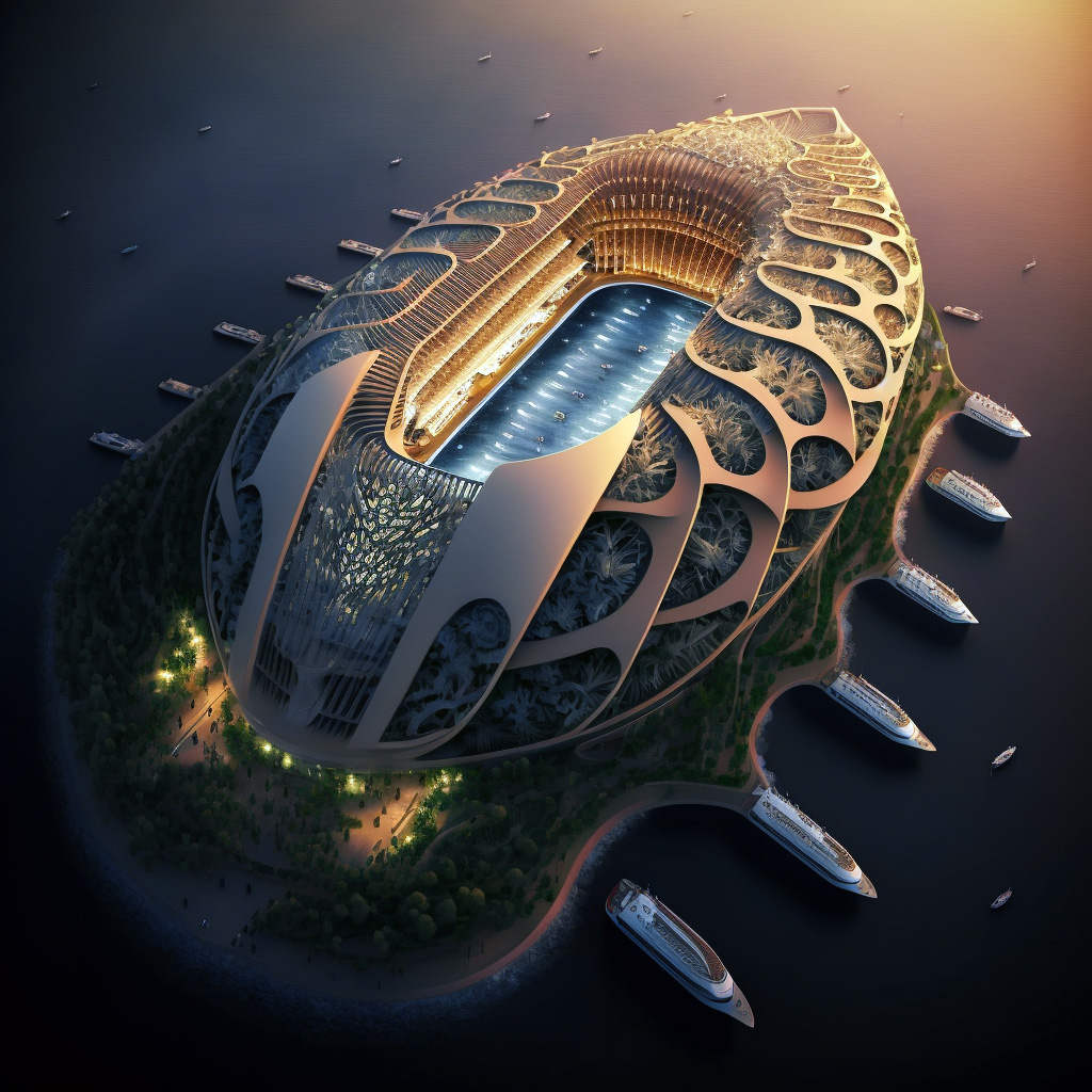 OCEANIUMS - Biomimetic Generation of Floating Stadiums oleh Vincent Callebaut
