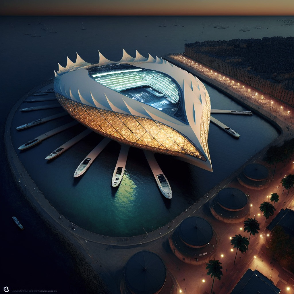 OCEANIUMS - Biomimetic Generation of Floating Stadiums by Vincent Callebaut