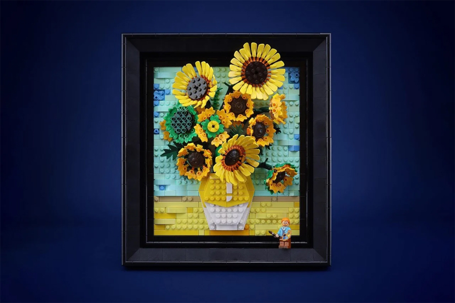 3D LEGO Version of Van Gogh's Sunflowers