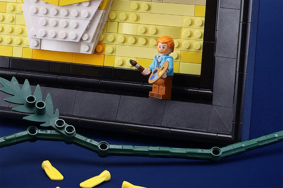Versi LEGO 3D dari Bunga Matahari Van Gogh