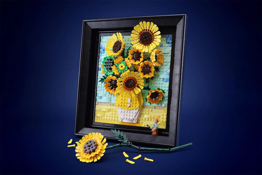 Versi LEGO 3D dari Bunga Matahari Van Gogh