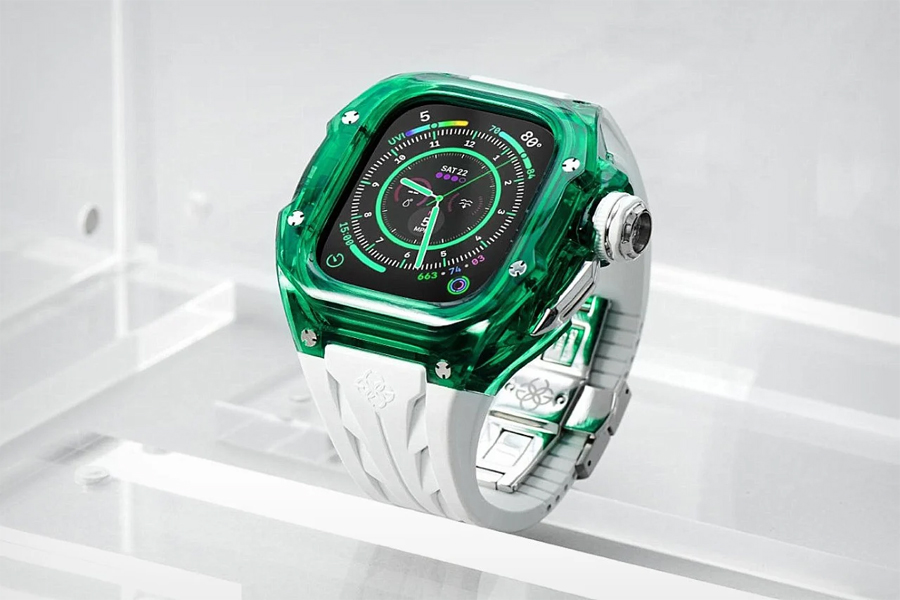 Casing Apple Watch Ultra dengan Desain Kristal Transparan