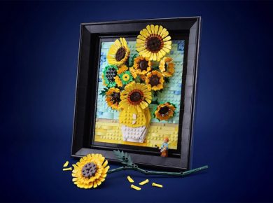 3D LEGO Version of Van Gogh's Sunflowers
