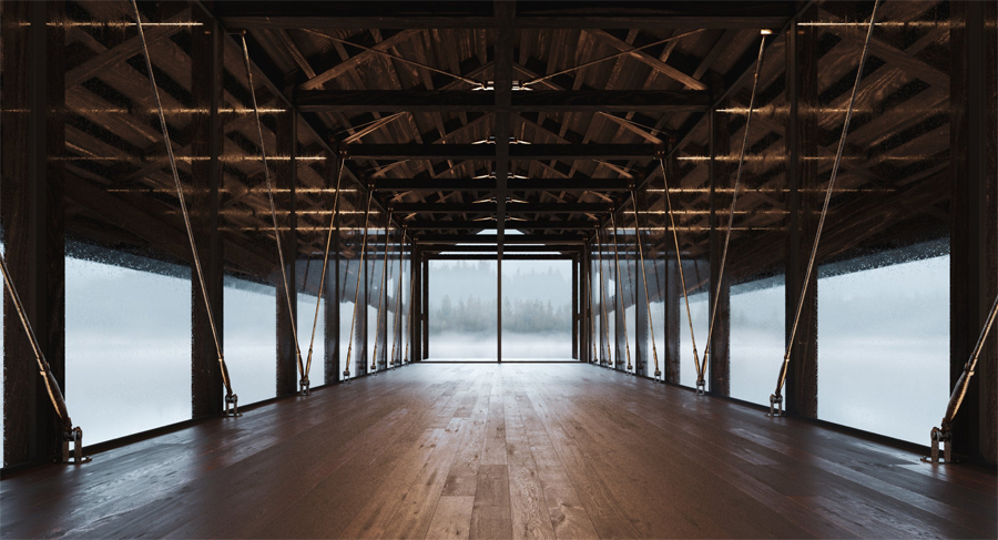Meditation and Yoga Retreat 'Crystal Lake' Pavilion by Marc Thorpe