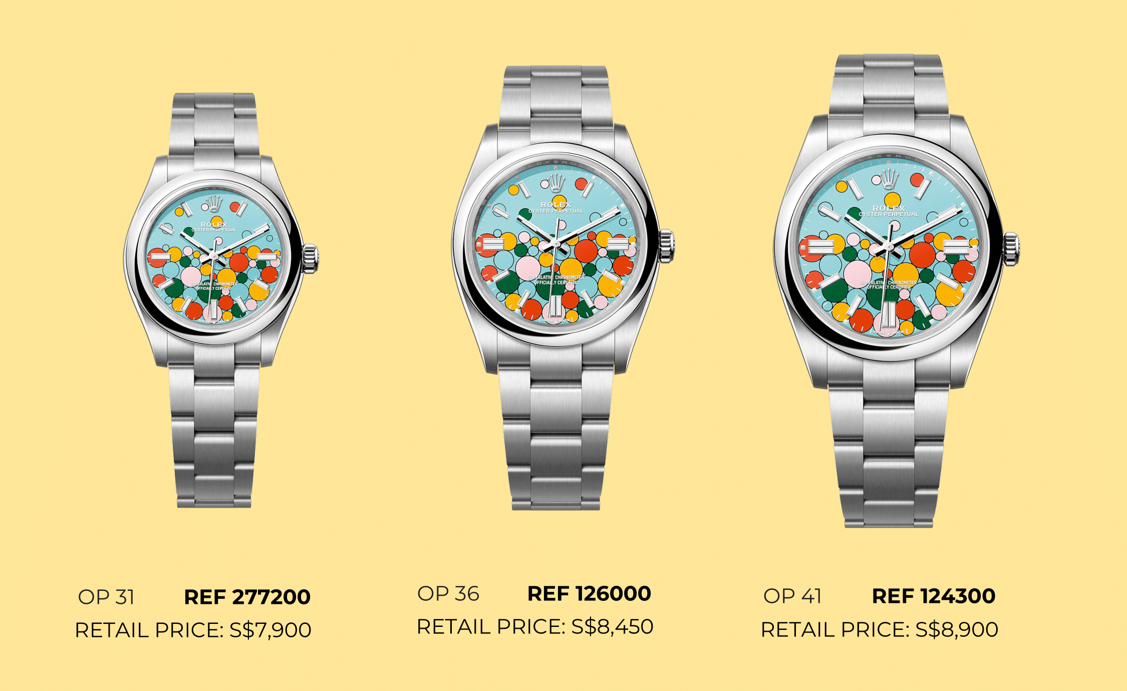 Colorful Rolex Oyster Perpetual Celebration