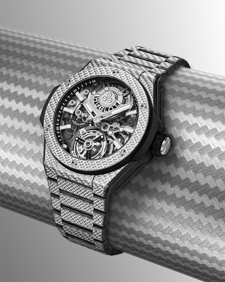 New Limited-Edition Hulot Big Bang Integrated Tourbillon Full Carbon Watch