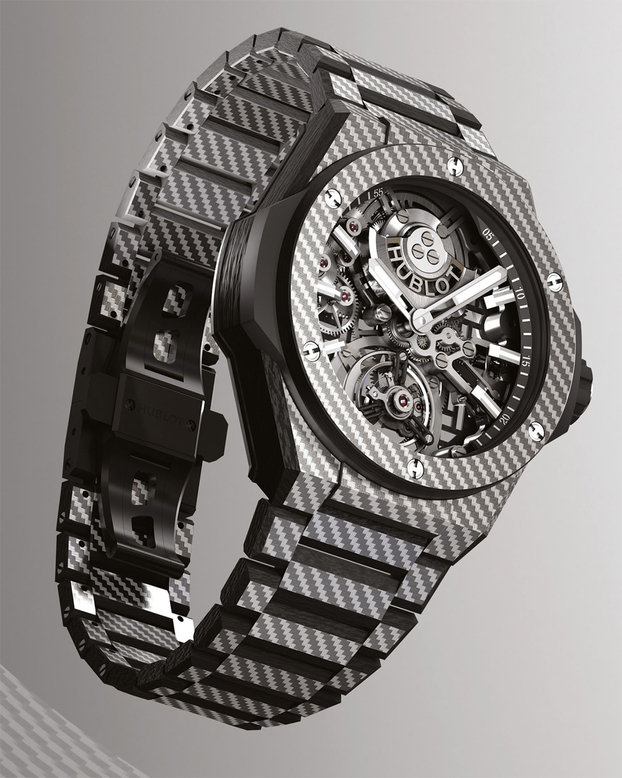 New Limited-Edition Hulot Big Bang Integrated Tourbillon Full Carbon Watch