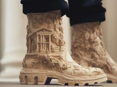 Unusual Shoes Inspired by Renaissance Architecture and AI Innovation
