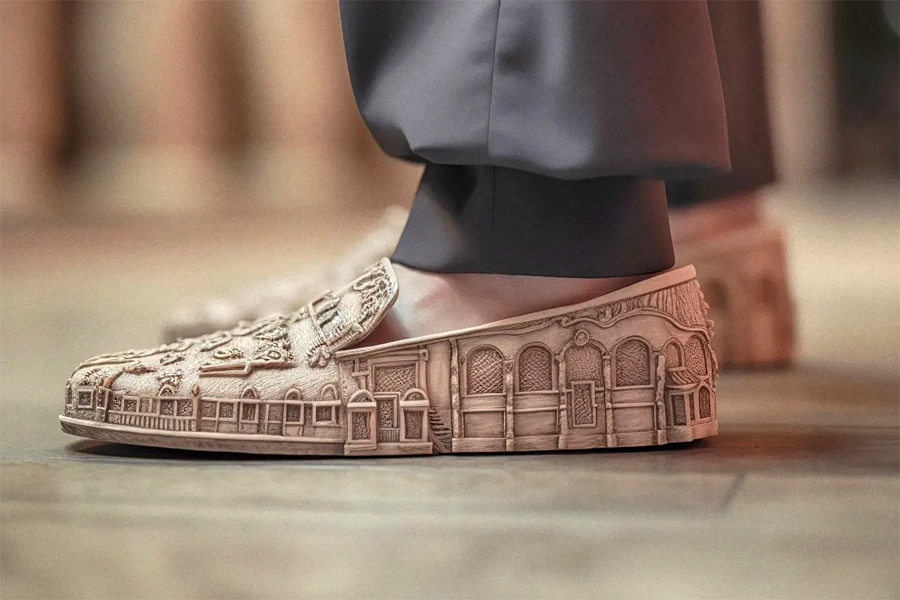 Unusual Shoes Inspired by Renaissance Architecture and AI Innovation