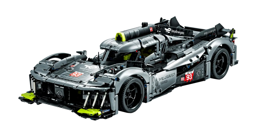 LEGO Technic Peugeot 9X8 LMdH Racer with a Working Electric Motor