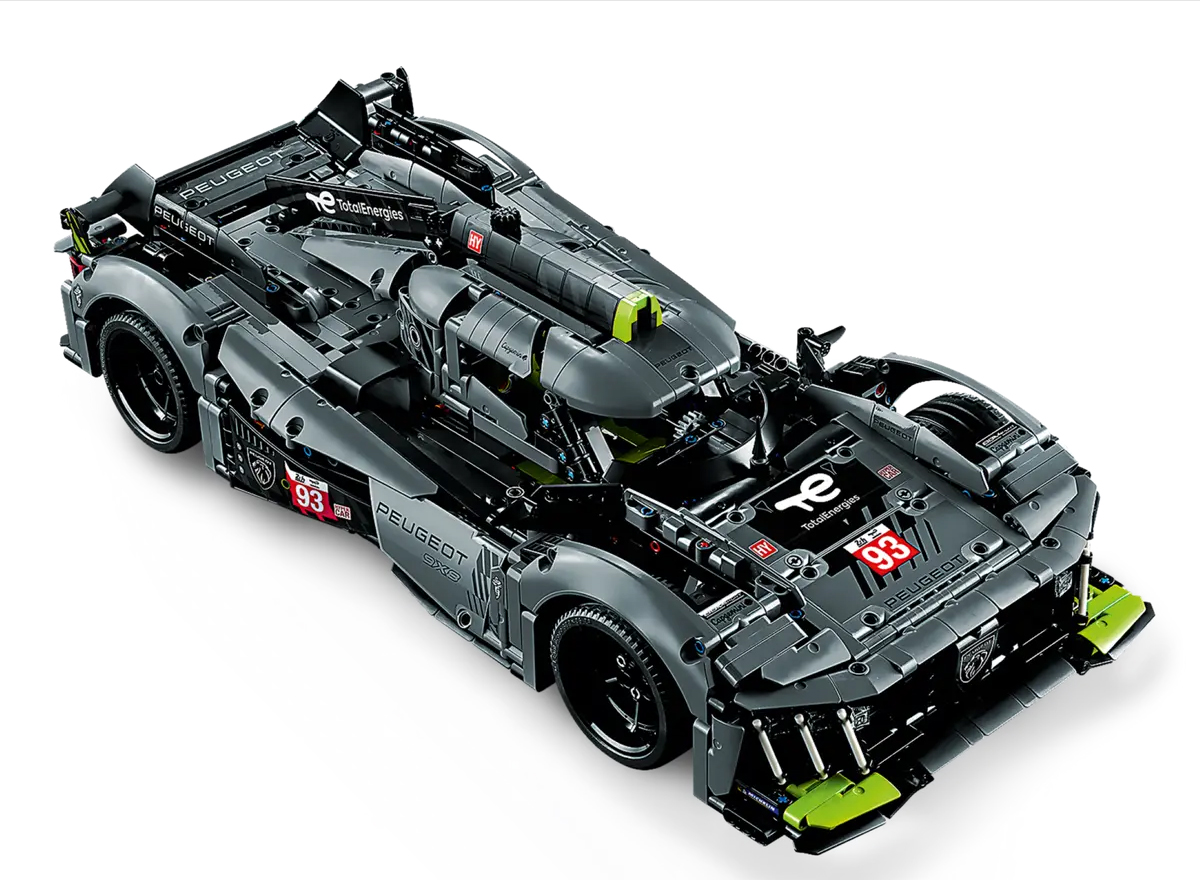 LEGO Technic Peugeot 9X8 LMdH Racer with a Working Electric Motor