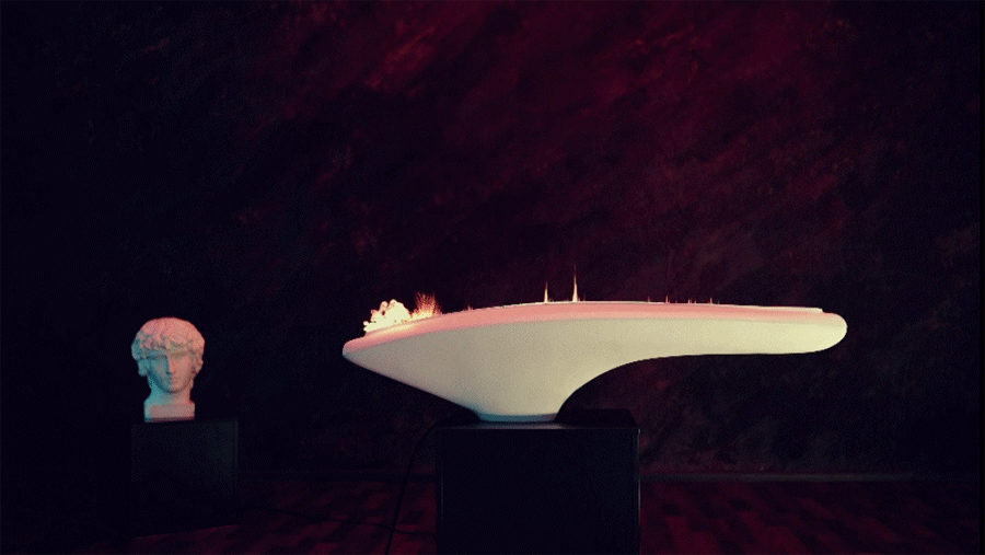 Alluring Dance of FlameShip's Water Vapor Flames