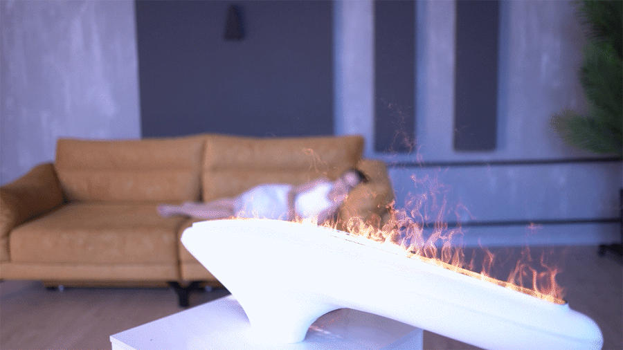 Alluring Dance of FlameShip's Water Vapor Flames
