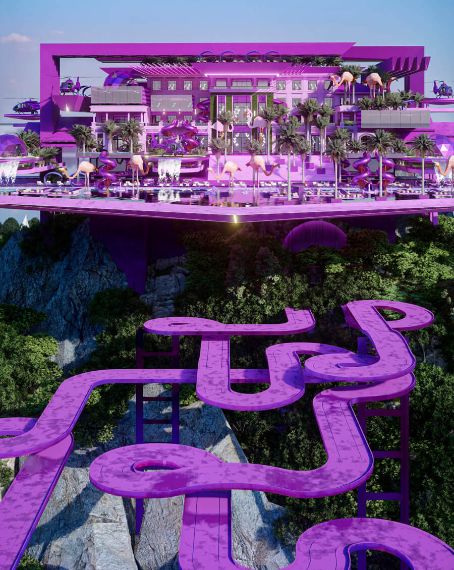 Barbie Inspired Glamour Hotel 'B MANSION' by Veliz Arquitecto