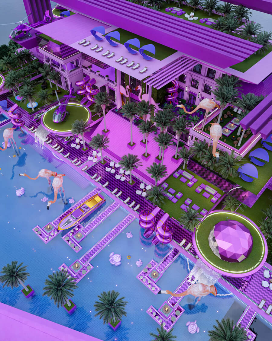 Barbie Inspired Glamour Hotel 'B MANSION' by Veliz Arquitecto