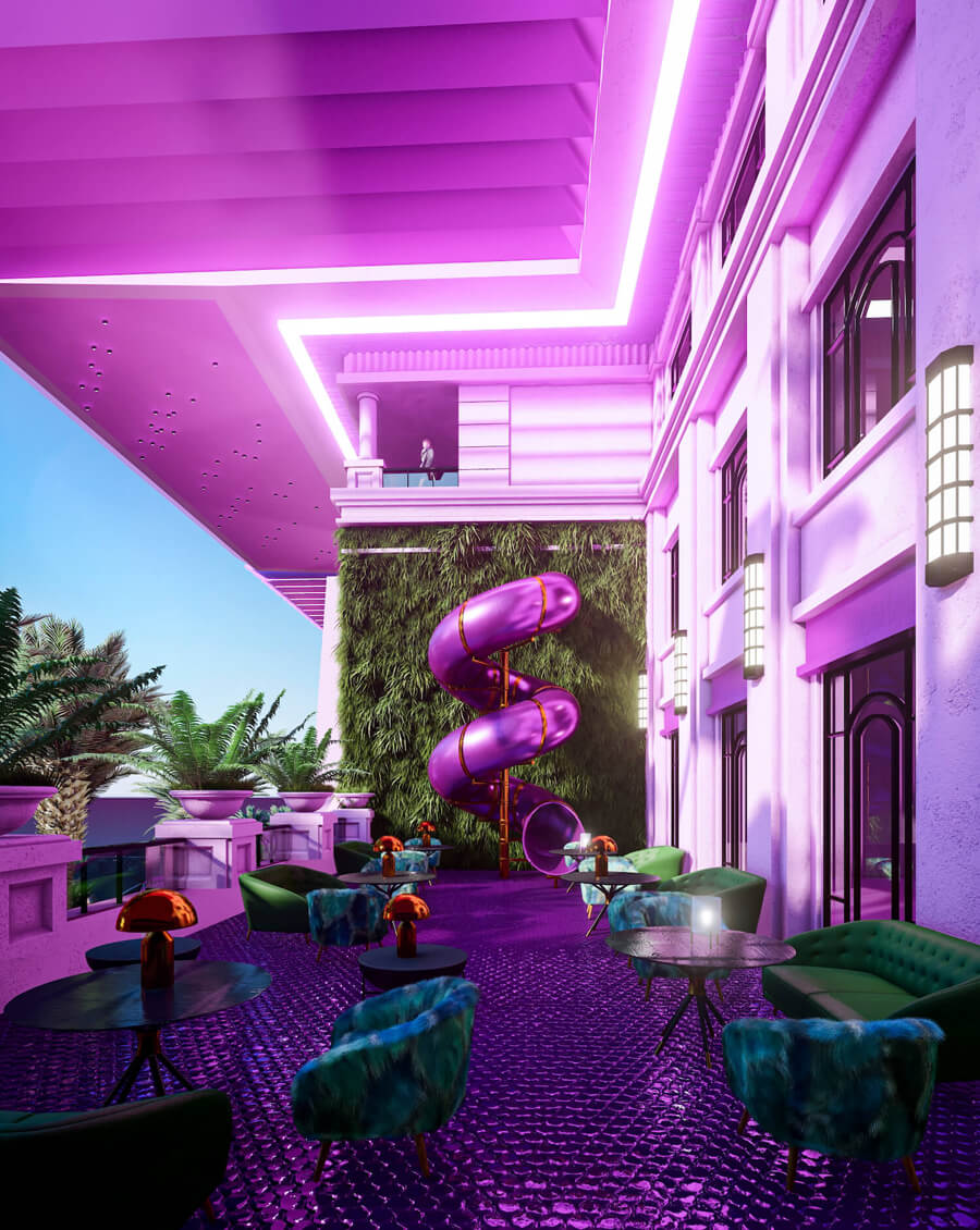 Barbie Inspired Glamour Hotel 'B MANSION' by Veliz Arquitecto