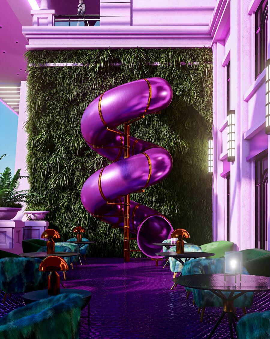 Barbie Inspired Glamour Hotel 'B MANSION' by Veliz Arquitecto