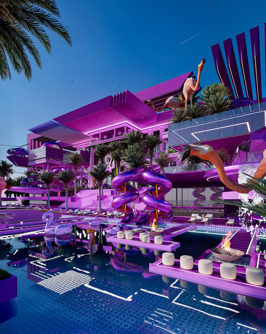 Barbie Inspired Glamour Hotel 'B MANSION' by Veliz Arquitecto