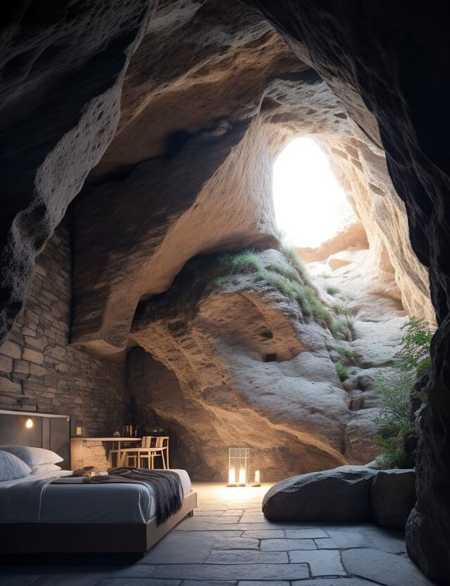 Return to Nature in Unique Cave Residence by Parima Shahrezai