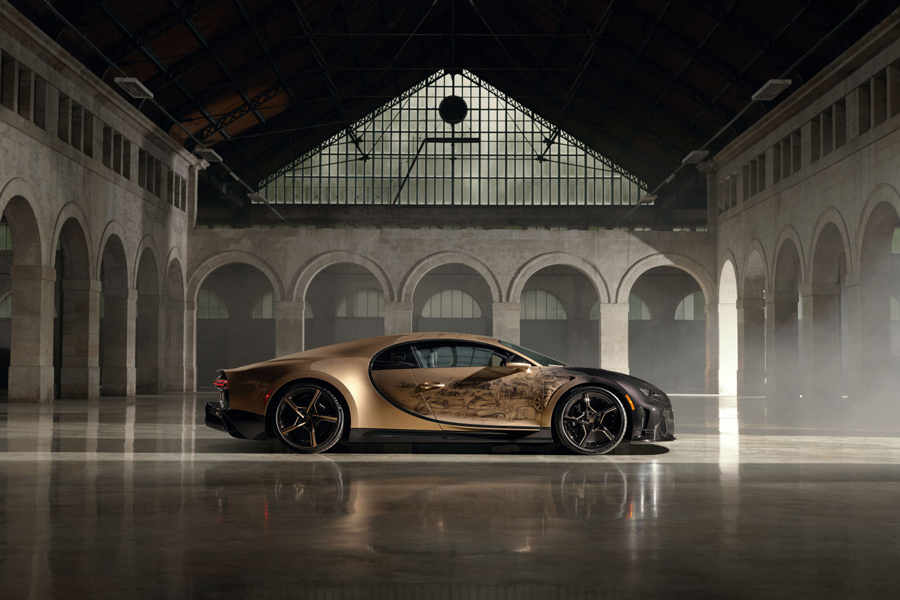 Driving Through Time with Bugatti's Chiron Super Sport Golden Era