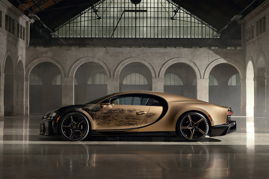 Driving Through Time with Bugatti's Chiron Super Sport Golden Era