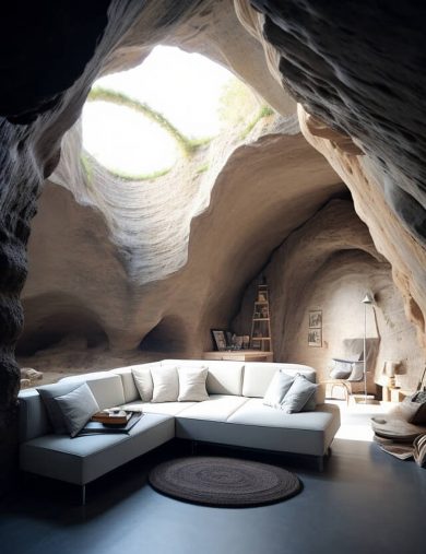 Return to Nature in Unique Cave Residence by Parima Shahrezai