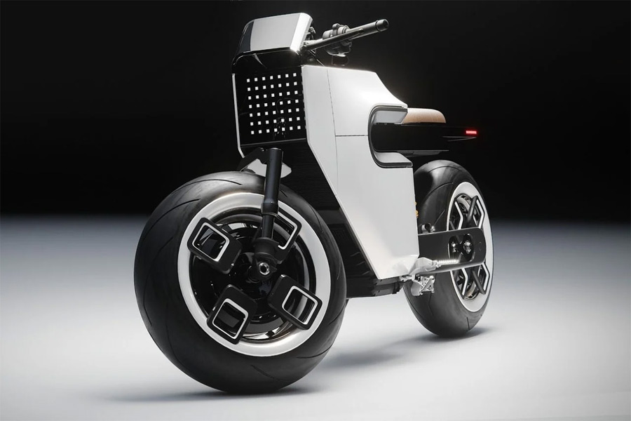 Minimalist Electric Porsche 619 Motorbike