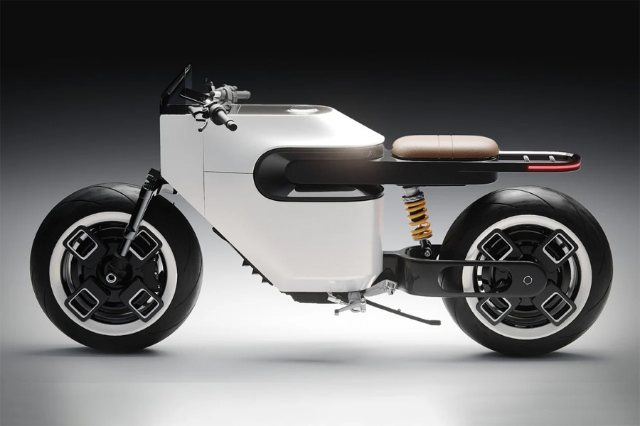 Minimalist Electric Porsche 619 Motorbike