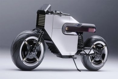 Minimalist Electric Porsche 619 Motorbike