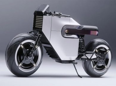 Minimalist Electric Porsche 619 Motorbike