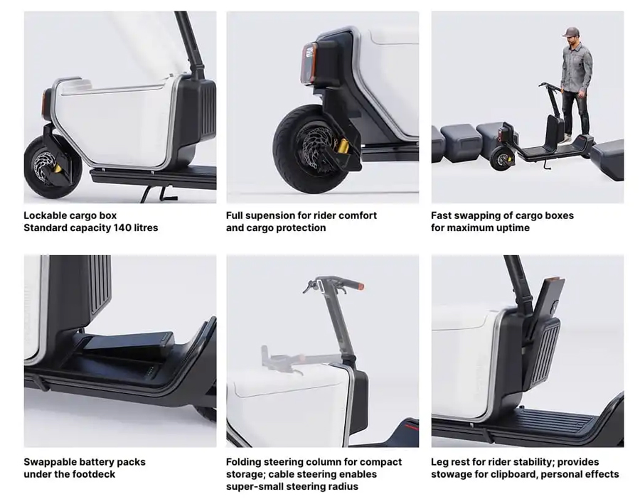 E-Scooter Designed for Urban Cargo Transportation