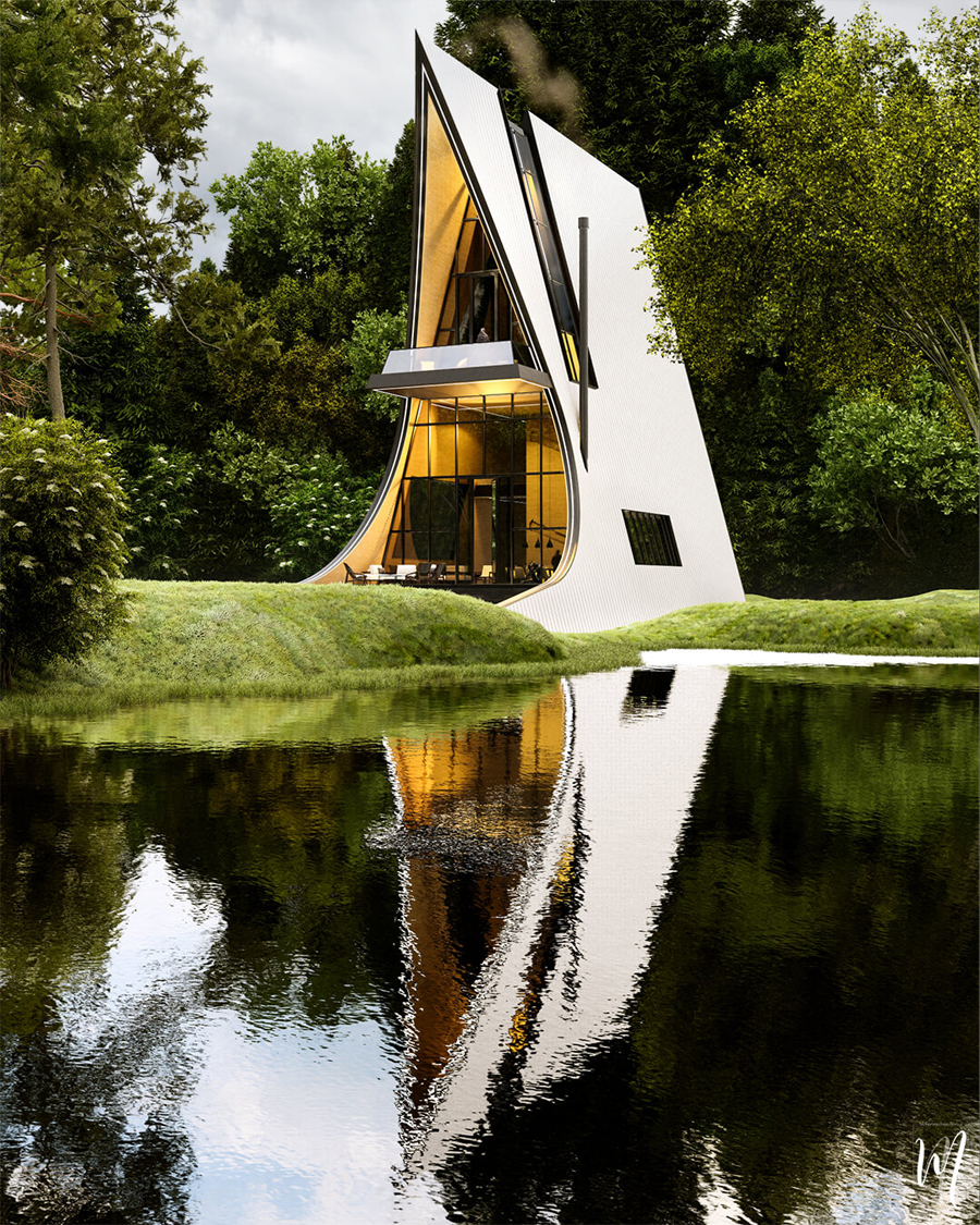 Eco-Friendly Forest Cabin by Mohammadreza Norouz