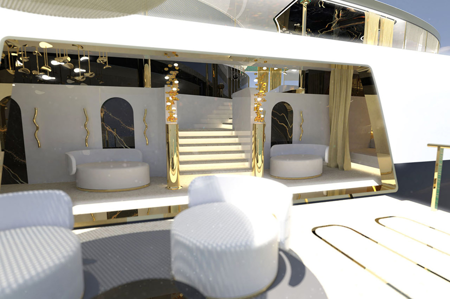 Ultra Luxurious Private Submarine with Helipad