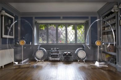 Jetstream's Masterpiece Huge Transparent Horn Speakers for Superior Audio