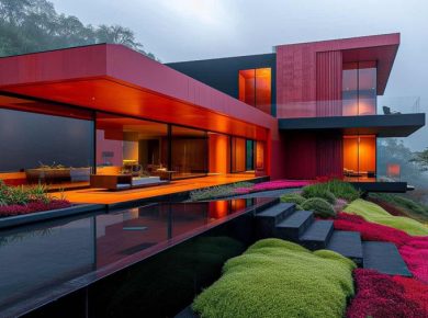 Vibrant Living Inside Firouzkoh's Modern Colored House