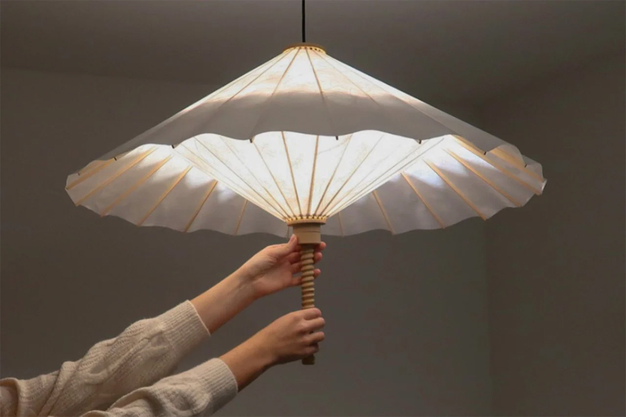 Umbrella-inspired Award-Winning Wagasa Lamp