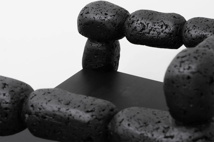 Modern Furniture from Hand-Carved Black Volcanic Stone