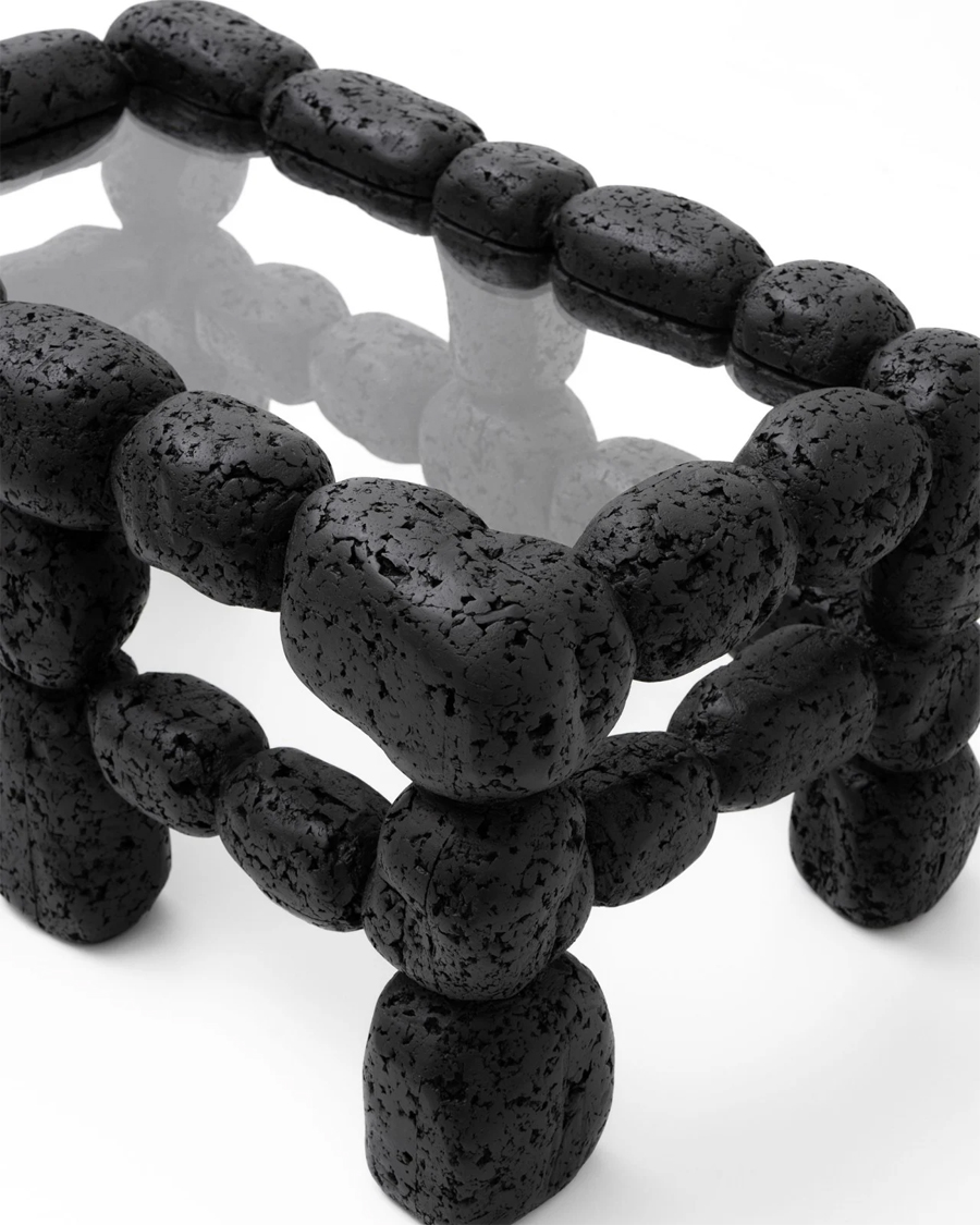 Modern Furniture from Hand-Carved Black Volcanic Stone