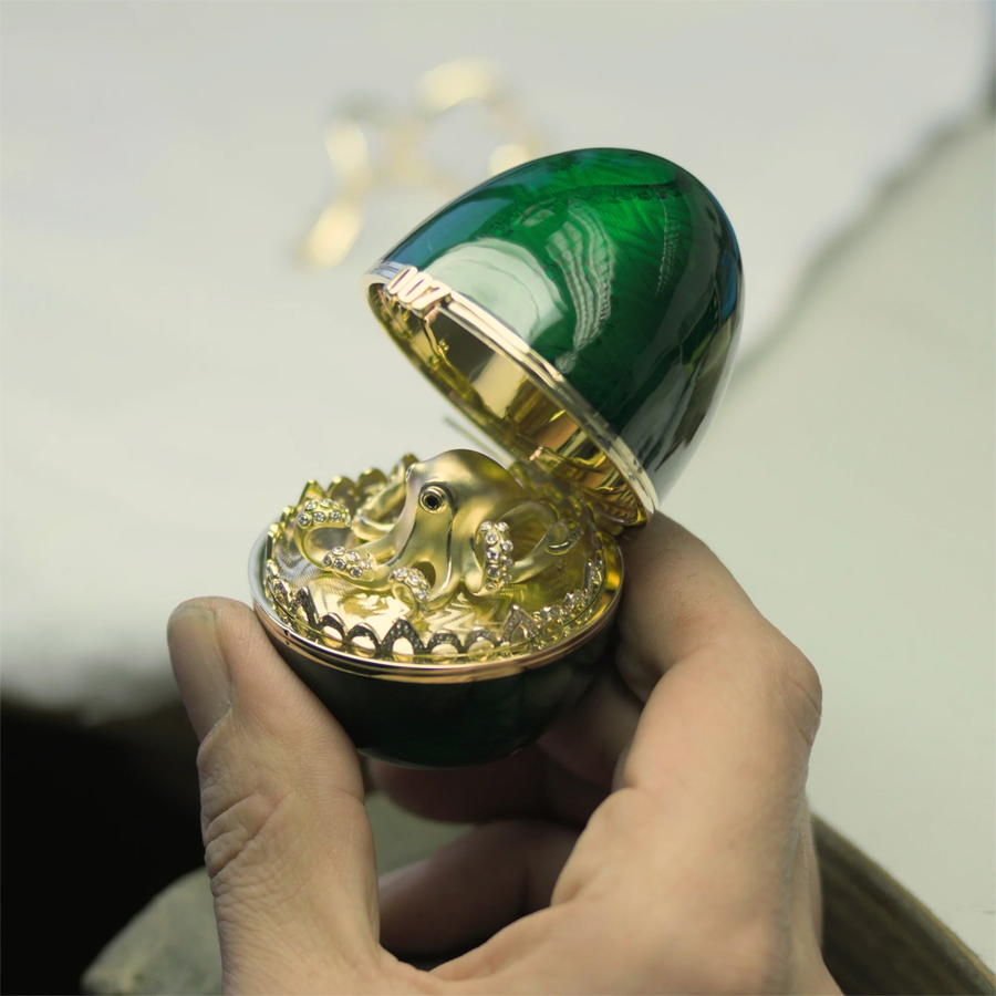 Limited Edition Fabergé x 007 Octopussy Egg Objet