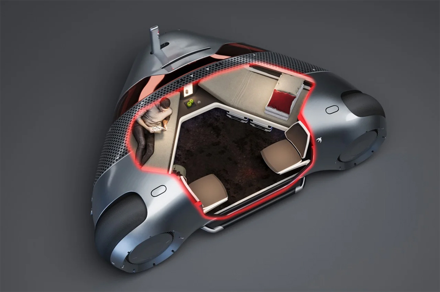 Autonomous Sleeping Pod Concept Turns Your Car into a Mobile Hotel